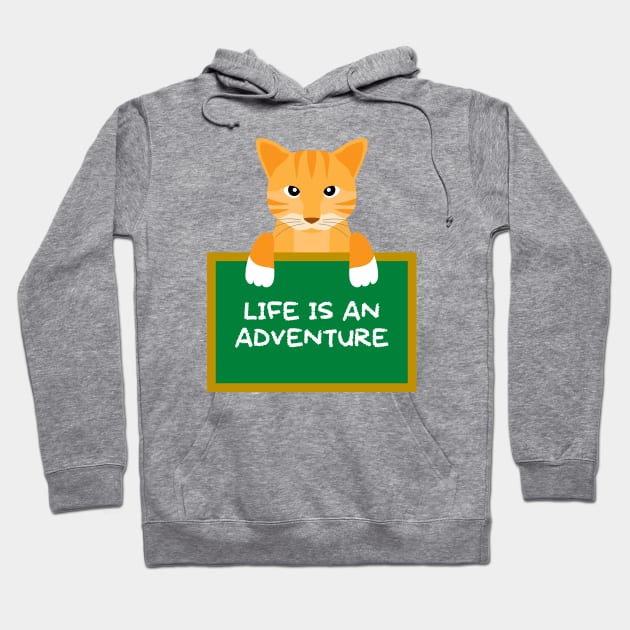 Advice Cat - Life Is An Adventure Hoodie by inotyler